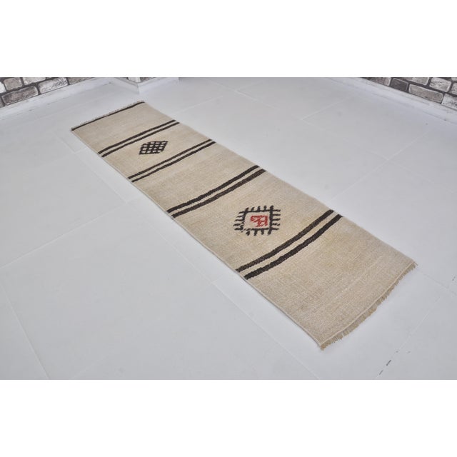 Turkish Anatolian Vintage Hemp Kilim Rug For Sale - Image 3 of 10