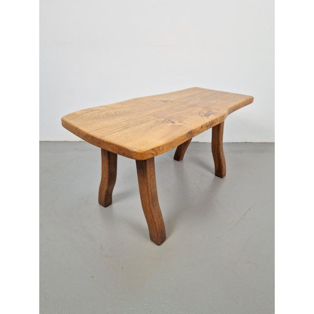 1960s Vintage Brutalist Tree Trunk Side Table in Oak, 1960s For Sale - Image 5 of 10