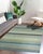 4x6 Zinnia Striped Green Geometric Contemporary Handmade Wool Carpet Rug For Sale - Image 10 of 13