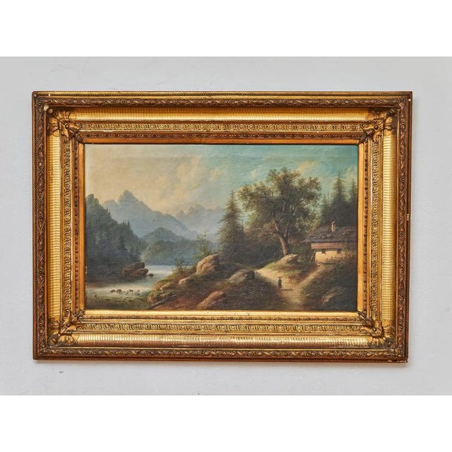Edouard Boehm (18301890) Mountain Landscape with Cottage For Sale - Image 10 of 10