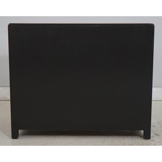 Baker 3 Drawer Cherry Oriental Campaign Style Chest For Sale - Image 16 of 17