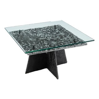 Brutalist Coffee Table in Aluminium, 1970s For Sale