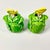 Ceramic 1970s Vintage Boho Chic Hollywood Regency Lettuce Leaf Salt & Pepper Shakers - A Pair. For Sale - Image 7 of 11