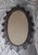 Vintage Rustic Oval Wall Mirror in Wrought Iron, 1970s, in Very Good conditions. Designed 1970 to 1979