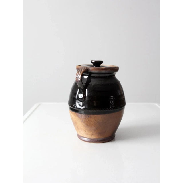 Ceramic Vintage Studio Pottery Jar For Sale - Image 7 of 13