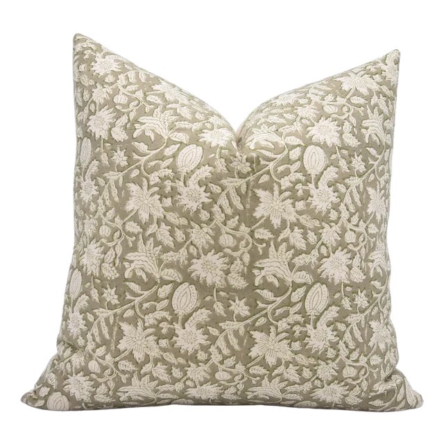 Fabdivine Indian Block Print Cushion Cover 14x14 Inch Duck Canvas-Manikarnika For Sale