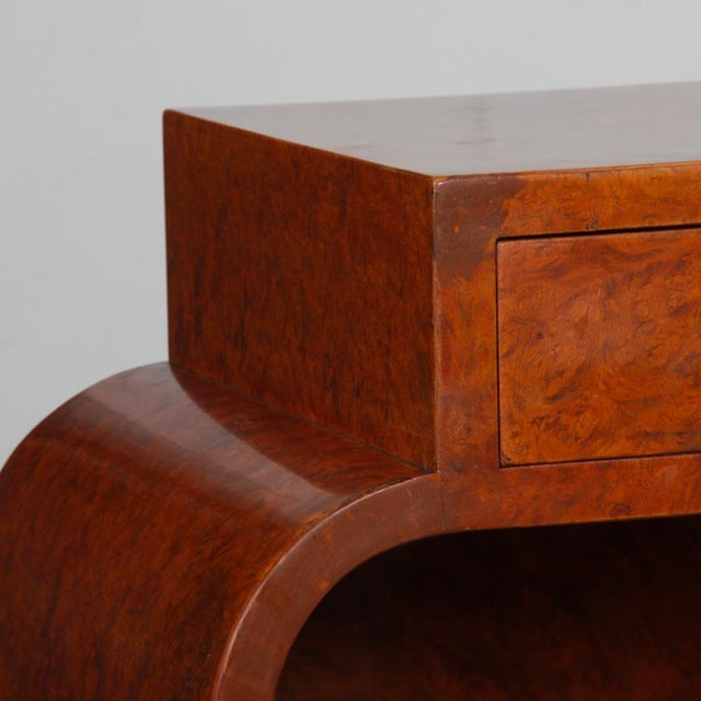 Bedside Tables in Burr Wood, 1930s, Set of 2 For Sale - Image 6 of 11