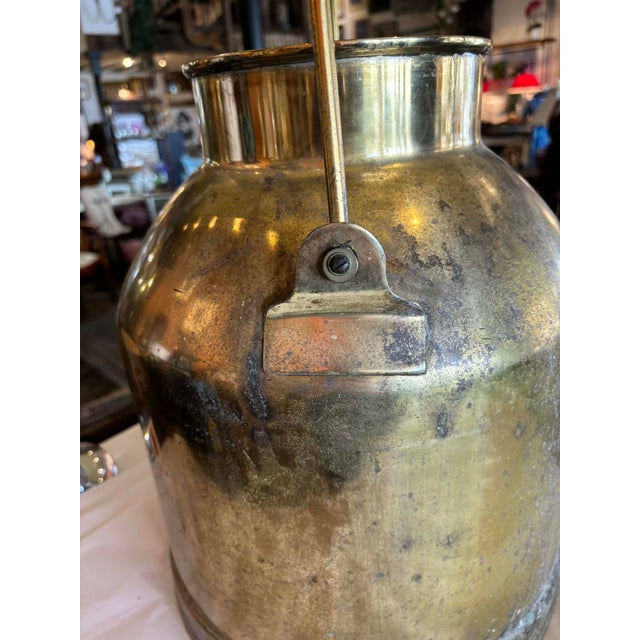 Brass Large Antique Brass Jug For Sale - Image 8 of 8