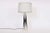 1960s 1960s Tall Maurizio Tempestini Chrome & Travertine "Geometric" Table Lamp For Sale - Image 5 of 13
