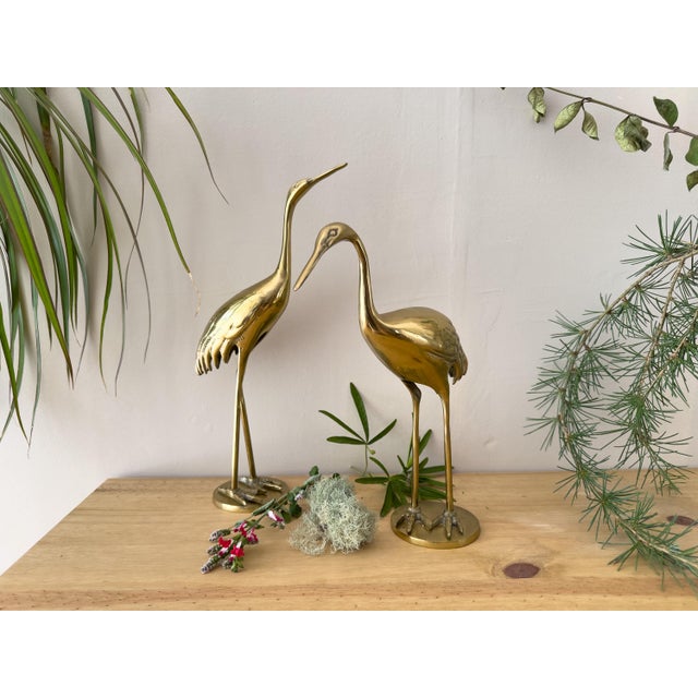 Mid-Century Modern Mid-Century Brass Herons by Gilde Handwerk, 1960s, Set of 2 For Sale - Image 3 of 18