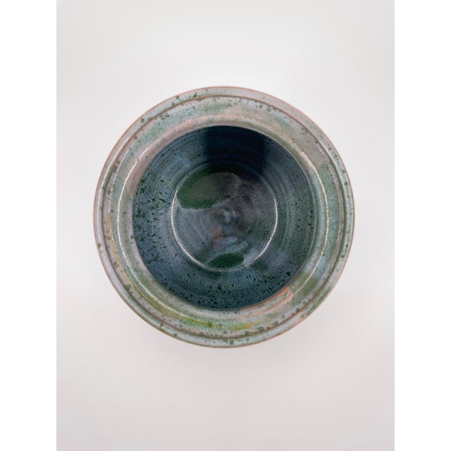 Mid 20th Century Speckled Art Pottery Lidded Jar For Sale - Image 5 of 7