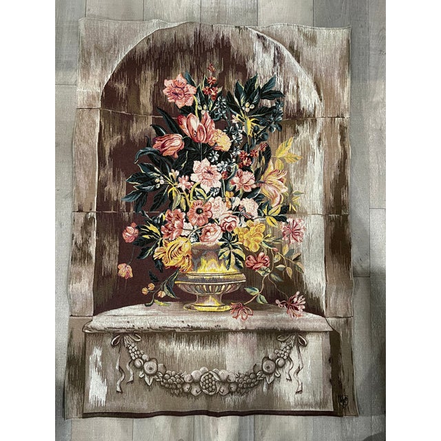 1990s Flower Vase Tapestry For Sale - Image 12 of 12