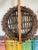Mid 20th Century Large Vintage Handmade Twig Basket or Tray For Sale - Image 5 of 8