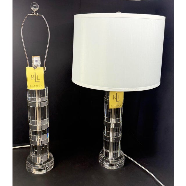 Traditional Ralph Lauren ‘Brookings’ Crystal Lamps - A Pair For Sale - Image 3 of 7