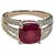 3 Carat Cushion Treated Ruby and 1 Carat Diamond 14 Karat White Gold Ring For Sale - Image 15 of 18