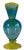Art Glass Aqua Yellow Handled Amphora Vase For Sale - Image 10 of 14