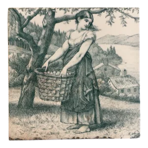 William Wise for Minton of a Woman Carrying an Basket - 1882