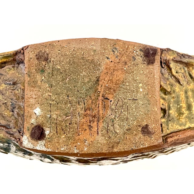 1970s Studio Art Pottery Disc Sculptural Vase Signed by Aleph Hammer For Sale - Image 12 of 13