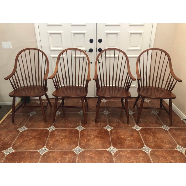 Ethan Allen American Impression Bowback Dining Chairs Set of 4 Chairish
