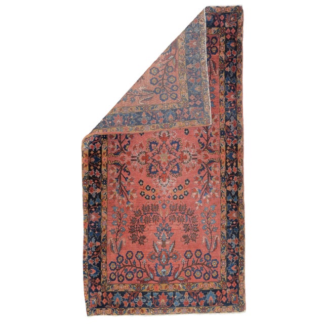 Fine Antique Persian Mohajeran Sarouk Rug 2'6'' x 4'10''. The well-woven village carpets from the Arak/Sultanabad area,...