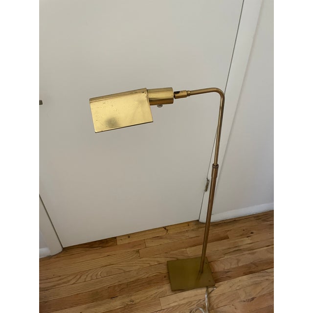 Koch & Lowy 1960s Koch & Lowy Mid Century Brass Pharmacy Floor Lamp For Sale - Image 4 of 4