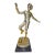 This bronze statue captures the lively motion of a boy kicking a soccer ball, full of energy and detail. Measuring 18...