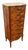 1940s French Marquetry And Marble Top Tall Chest Of Seven Drawers For Sale