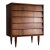 Vintage Mid Century Walnut Five-Drawer Dresser For Sale