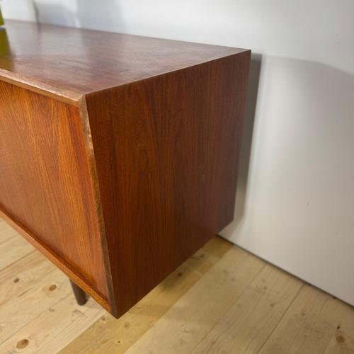 Mid-Century Scandinavian Teak Sideboard with Retractable Doors For Sale - Image 12 of 15