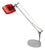 Vintage Red and Chrome Table Lamp, 1980s For Sale