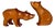 Hand-Carved Bear Animal Figurines, Rhön, Germany, 1960s, Set of 2 For Sale