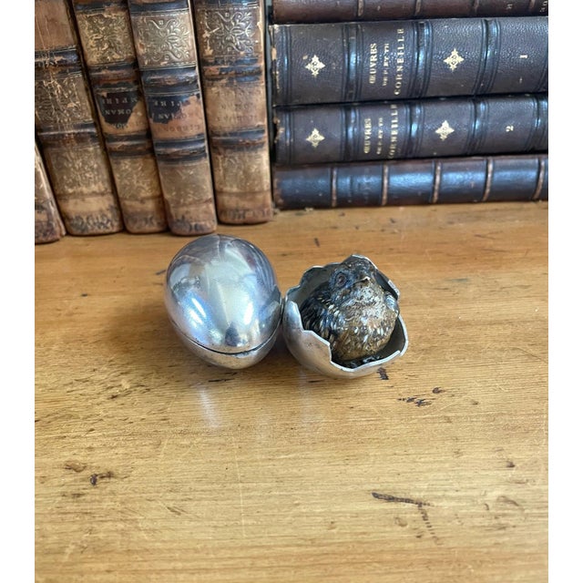 Antique Bronze Bird Inkwell, Cold Painted, Circa 1900 ,Geschutzt For Sale - Image 11 of 14