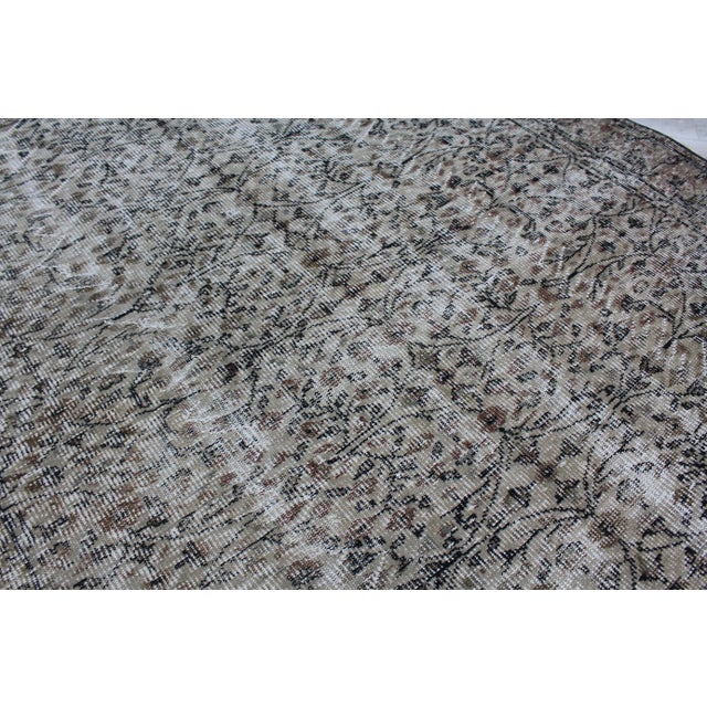 Beige Vintage Turkish Area Rug - 71"x.104.5 For Sale - Image 8 of 13