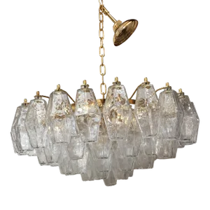 Italian Murano Glass Sputnik Chandelier Poliedro