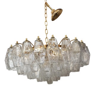 Italian Style Murano Glass Sputnik Chandelier Poliedro For Sale