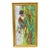 Large Impressionist Style Young Woman in Field Oil on Wood Board Framed Painting For Sale