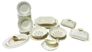 19th Century English Creamware Children's Service from Wedgwood, Set of 51