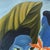 Marc Zimmerman "Jungle Blues" Oil Painting, Blue Figurative Portraits in Tropical Setting, Hibiscus Blooms, Gold Foliage, Contemporary Art West Coast For Sale - Image 4 of 9