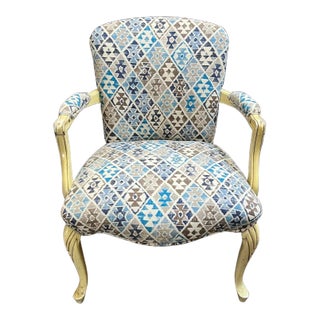 Vintage Upholstered Accent Arm Chair C.1940 For Sale