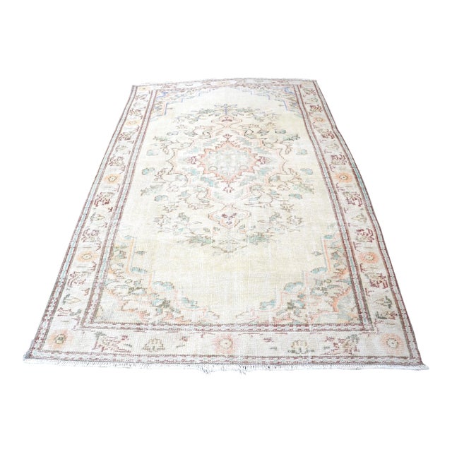 1960s Vintage Oushak Handmade Rug For Sale