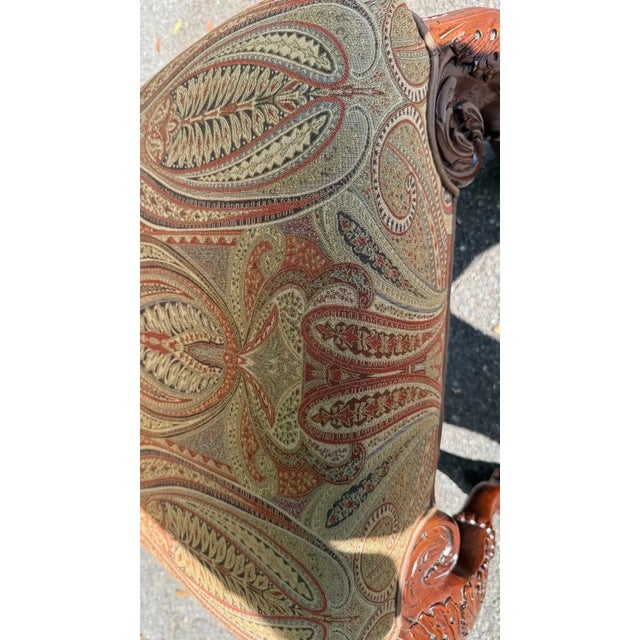 Set of 4 Oscar De La Renta for Century Furniture Paisley Upholstered Dining Chairs For Sale - Image 13 of 17