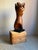 Mid Century Abstract Figural Wood Sculpture on Stand For Sale - Image 12 of 12