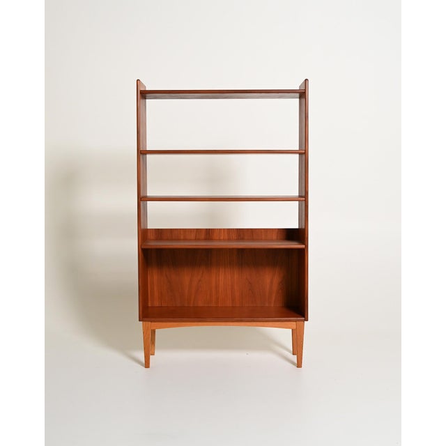 Brown Vintage Teak Bookcase from Bränntorps, 1950s For Sale - Image 8 of 8