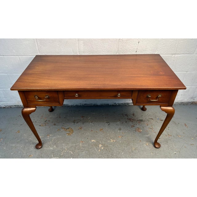 Mid-Century Queen Anne Style Writing Desk For Sale - Image 13 of 13