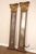 High Quality Pair Of Distressed Finish Decorative Wall Columns Featuring Tall Mirrored Panels Set Within Wood Frames And...