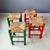 Green and Red Rush Stools, 1970s, Set of 4 For Sale - Image 4 of 8
