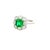 Modern Superb Colombian Emerald Diamond Platinum Halo Ring, Gia Certified, Size 6.25 For Sale - Image 3 of 8