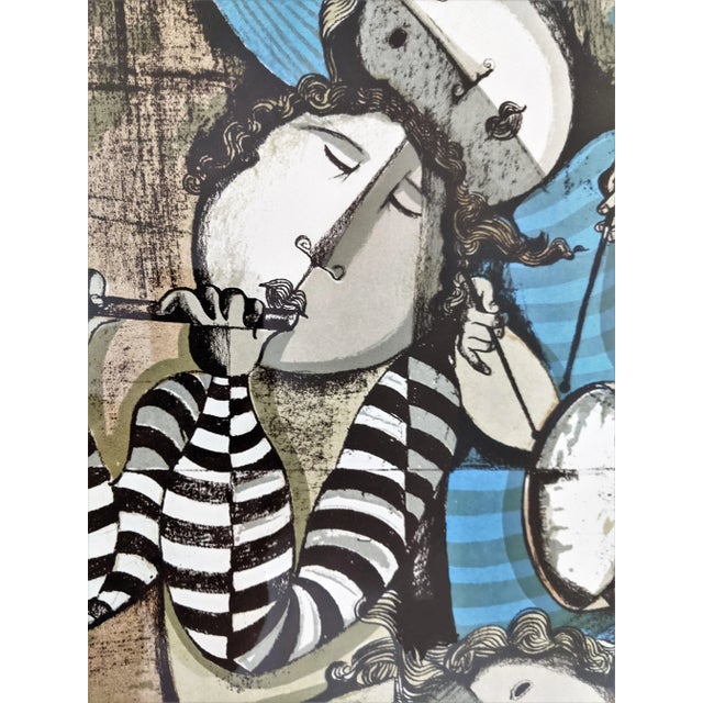 Boulanger Vintage Original Graciela Rodo Boulanger Four Musicians Graphic Art Print For Sale - Image 4 of 13