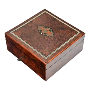 English 19th Century Square Inlaid Jewelry Box