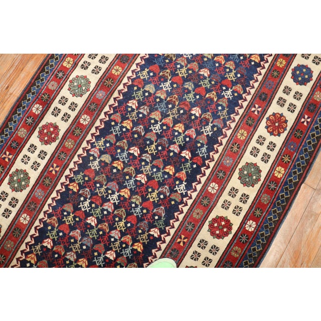 Late 19th Century Antique Talish Wide Size Runner - 3'10" x 9'9" For Sale - Image 5 of 9